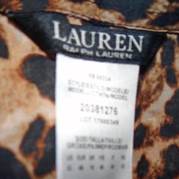 Ralph Lauren Black Label Leopard Print Oversized Camp Shirt Size XL NWT - Picture 14 of 14